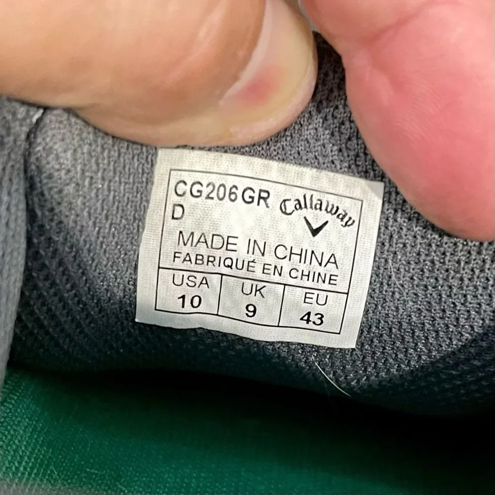 Callaway Oceanside Gray Studded Golf Shoes. Size 10D.